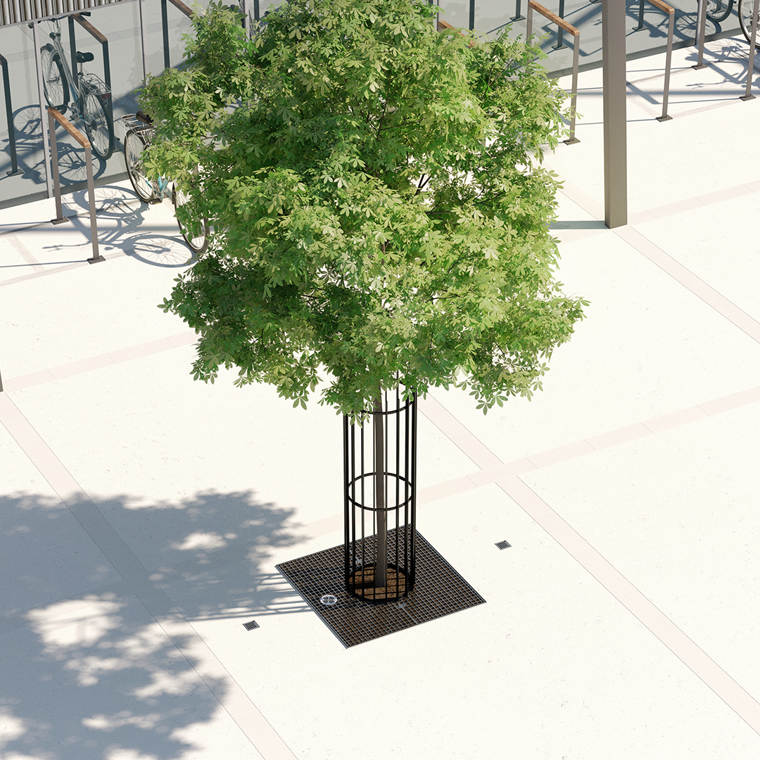 Systemlösung Baumpflanzung überbaut Szene