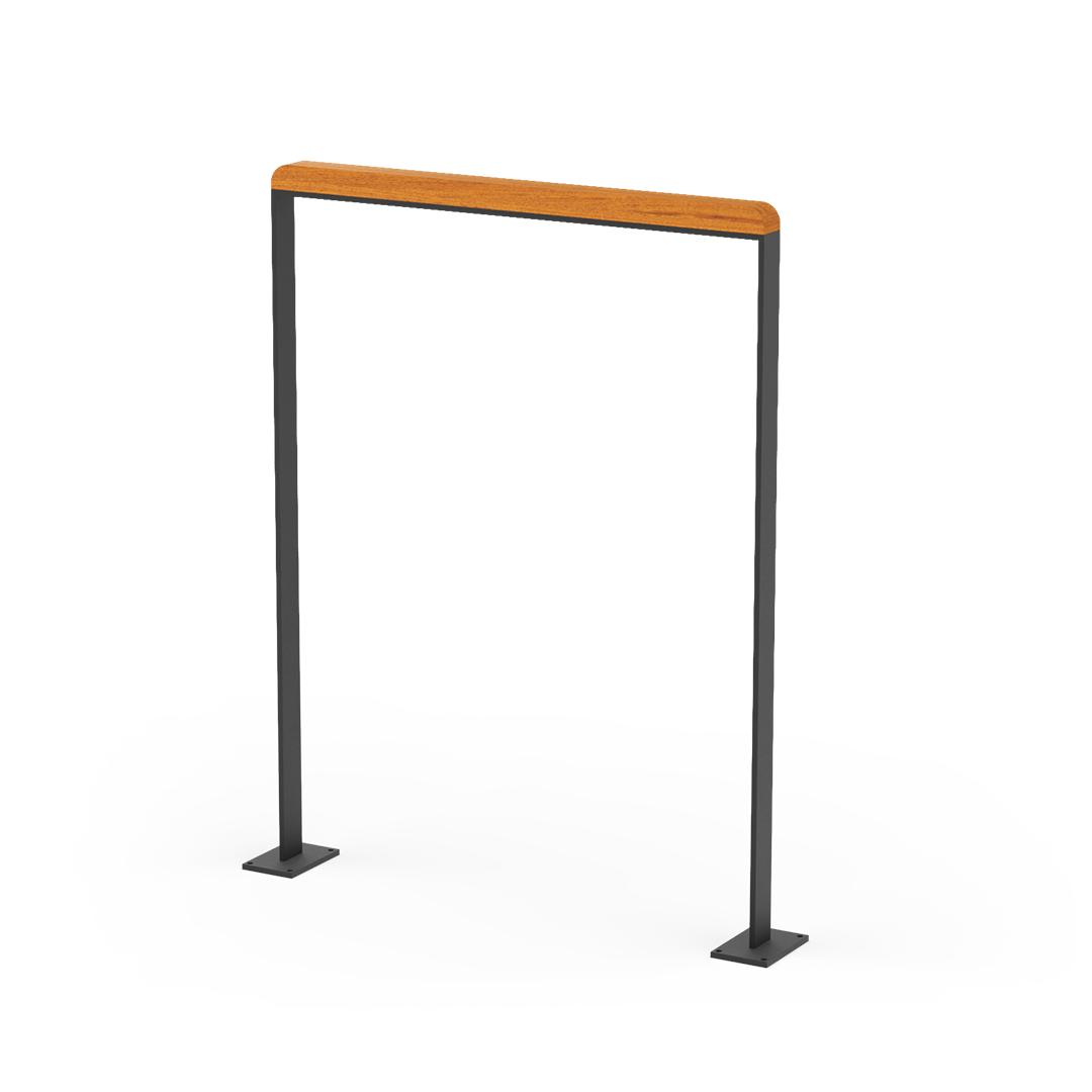 Clean Fahrradbügel mit Holzauflage zum Aufschrauben