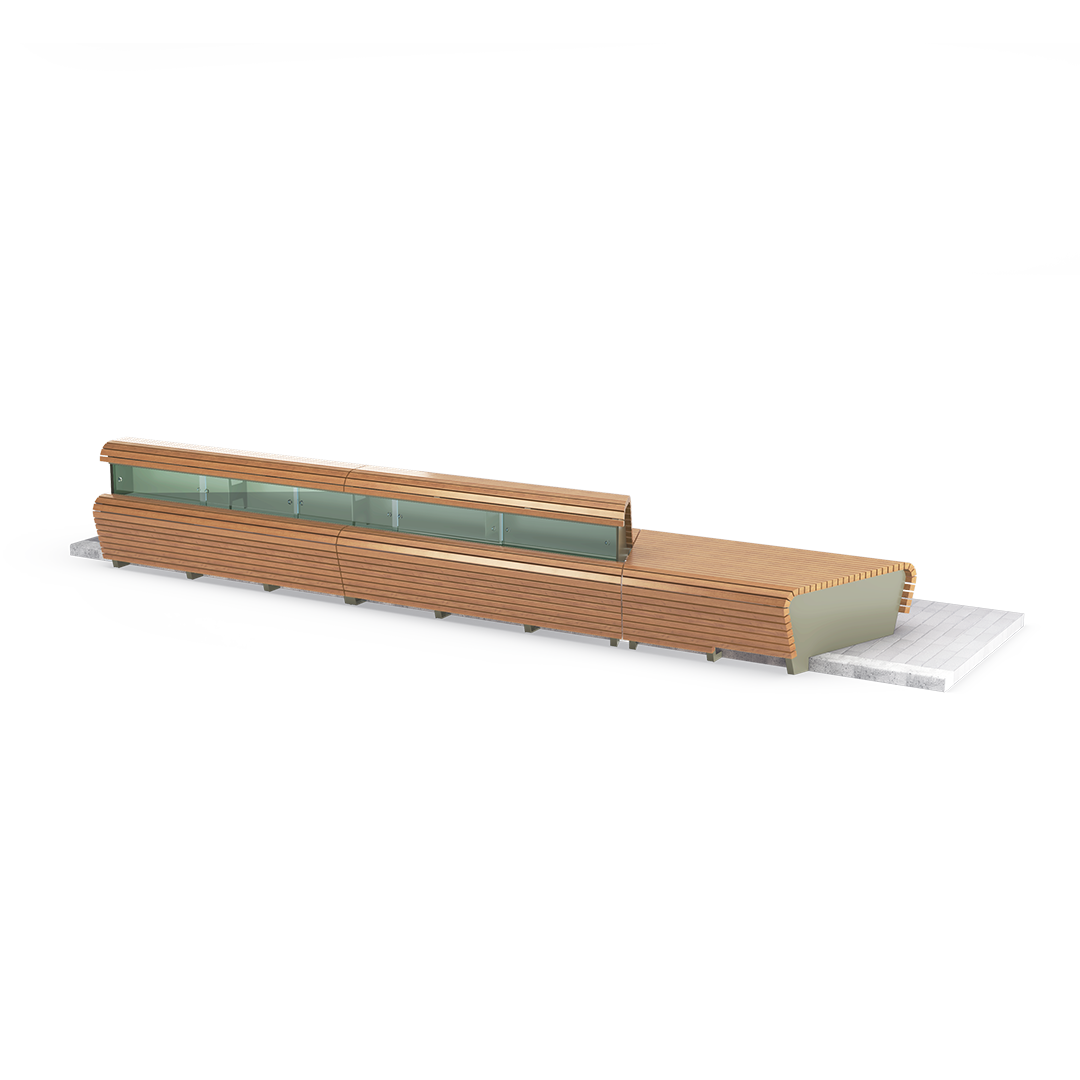 Shape Hochbeet Bank mit Bücherschrank