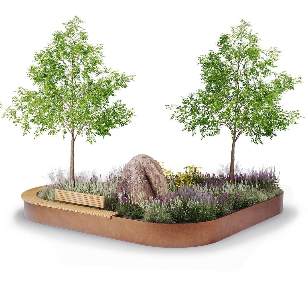 Shape Hochbeet mit Sitzelement