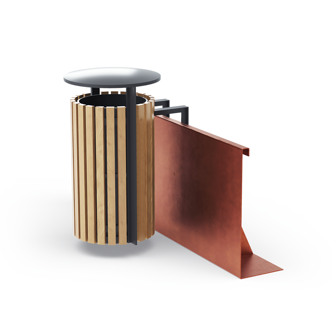 Shape mit Abfallbehälter