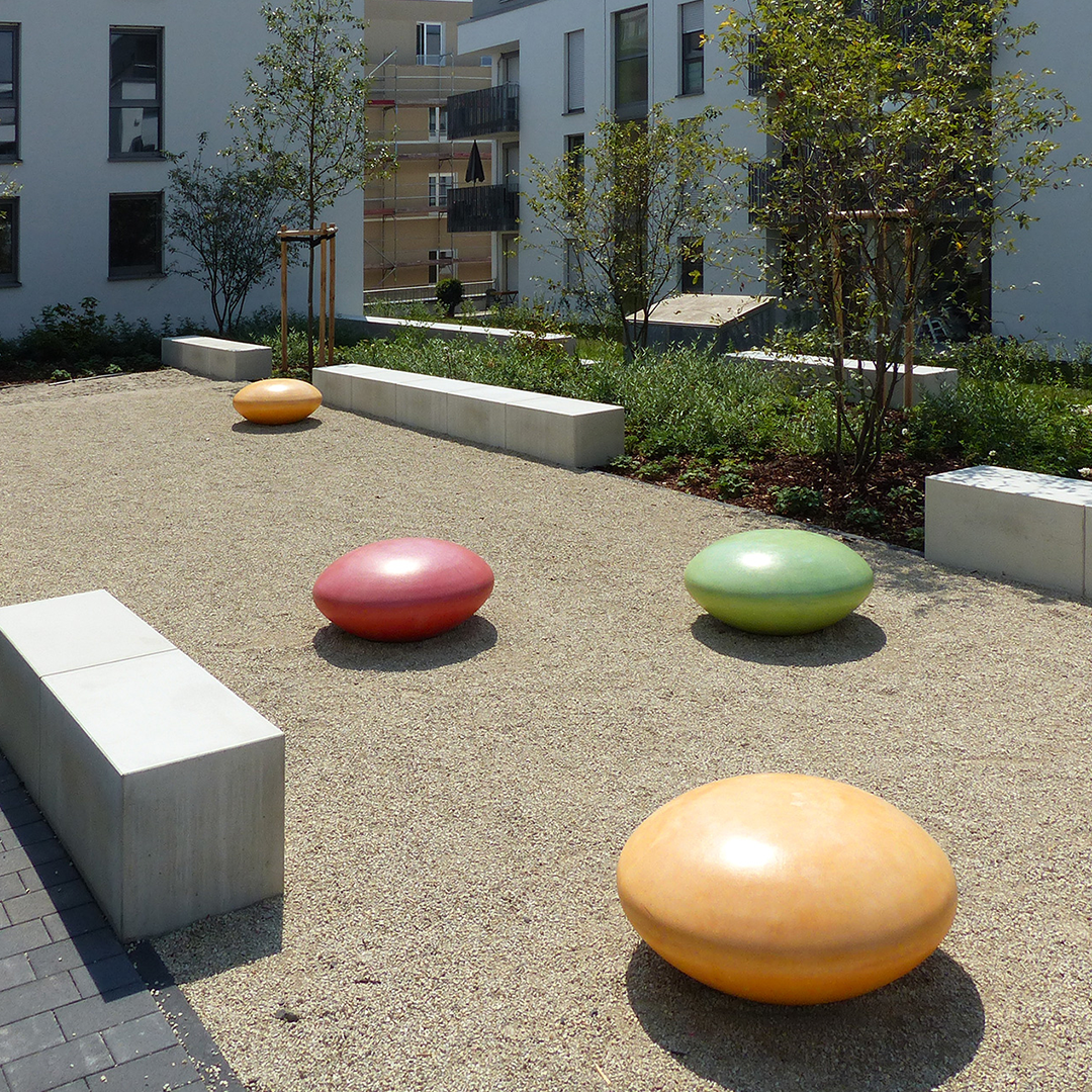Confeti Sitzsteine Quatier D, Wiesbaden
