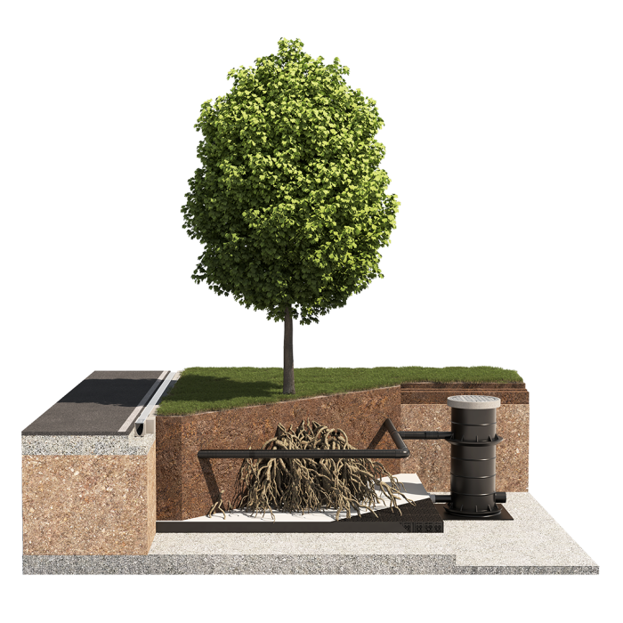 ArborFlow Baumrigole Grünflächen frontal