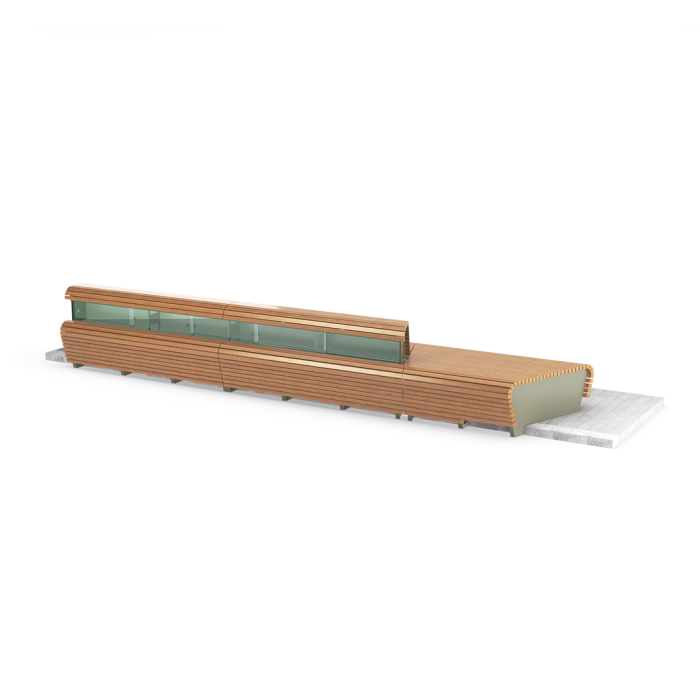 Shape Hochbeet Bank mit Bücherschrank