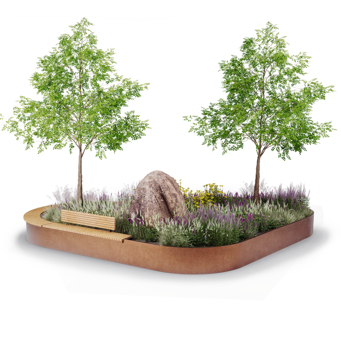 Shape Hochbeet mit Sitzelement