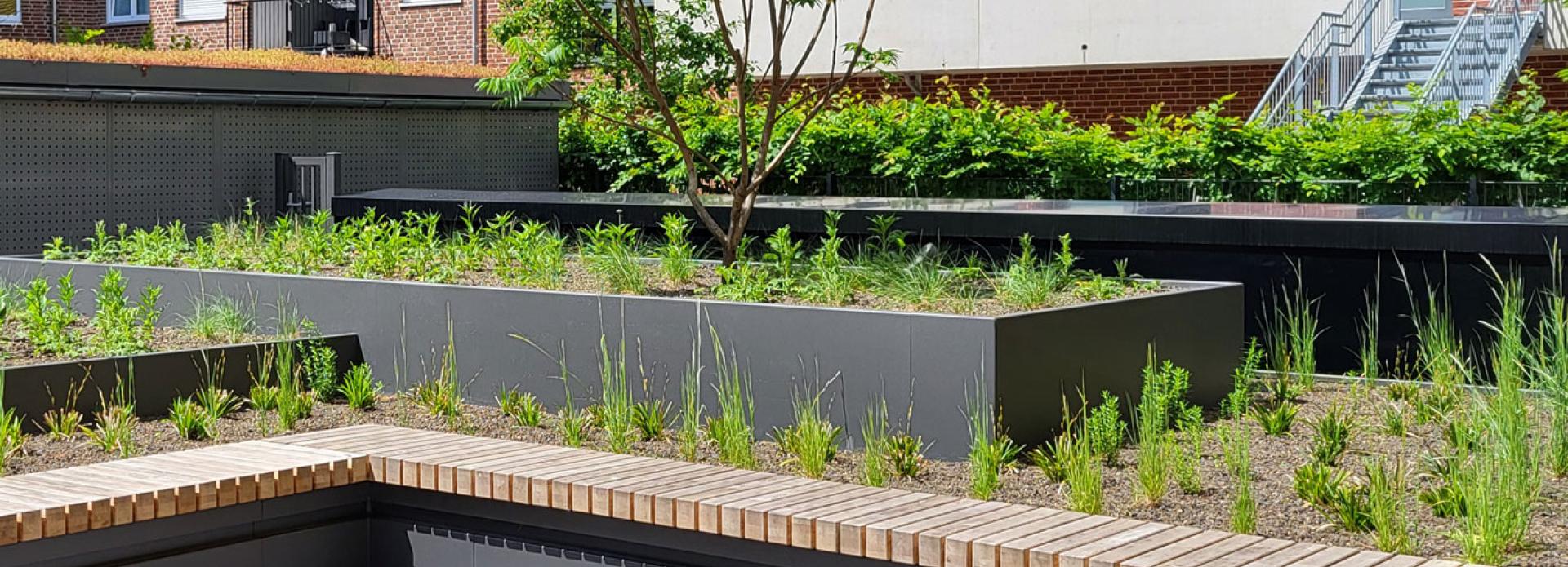 Referenz: ZDD, Düsseldorf, Shape Hochbeete