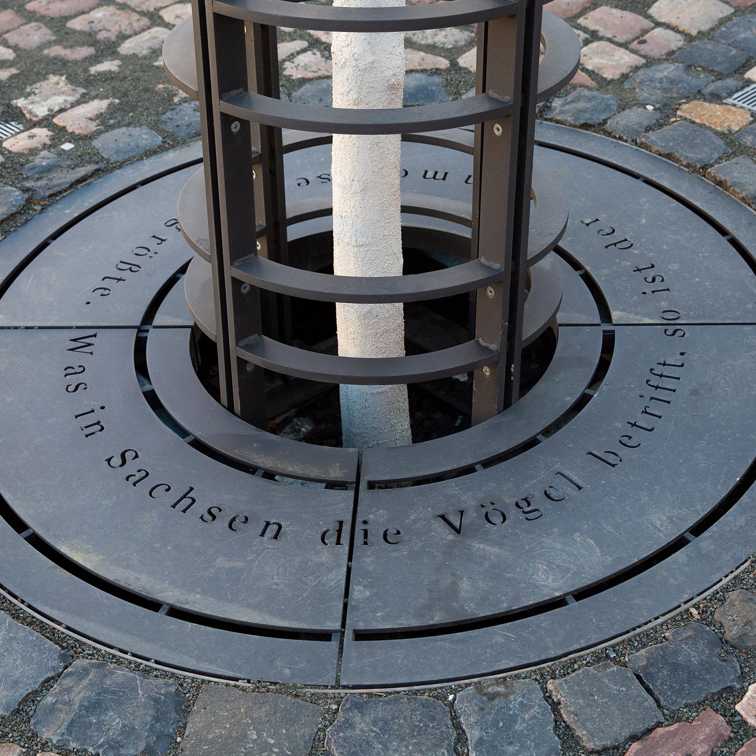 ArboArt Baumrost mit eingelaserter Schrift, Hauptmarkt, Gotha