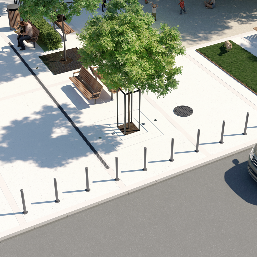 Baumpflanzung als Rigole