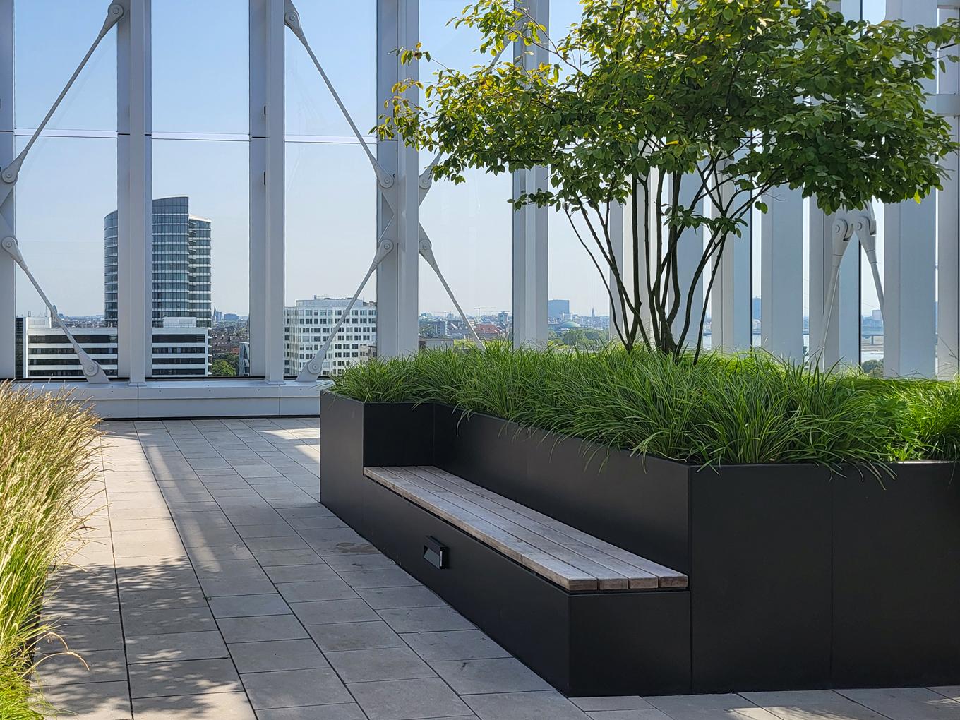 Referenz: LYGHT, Düsseldorf, Shape Hochbeete zur Dachbegrünung
