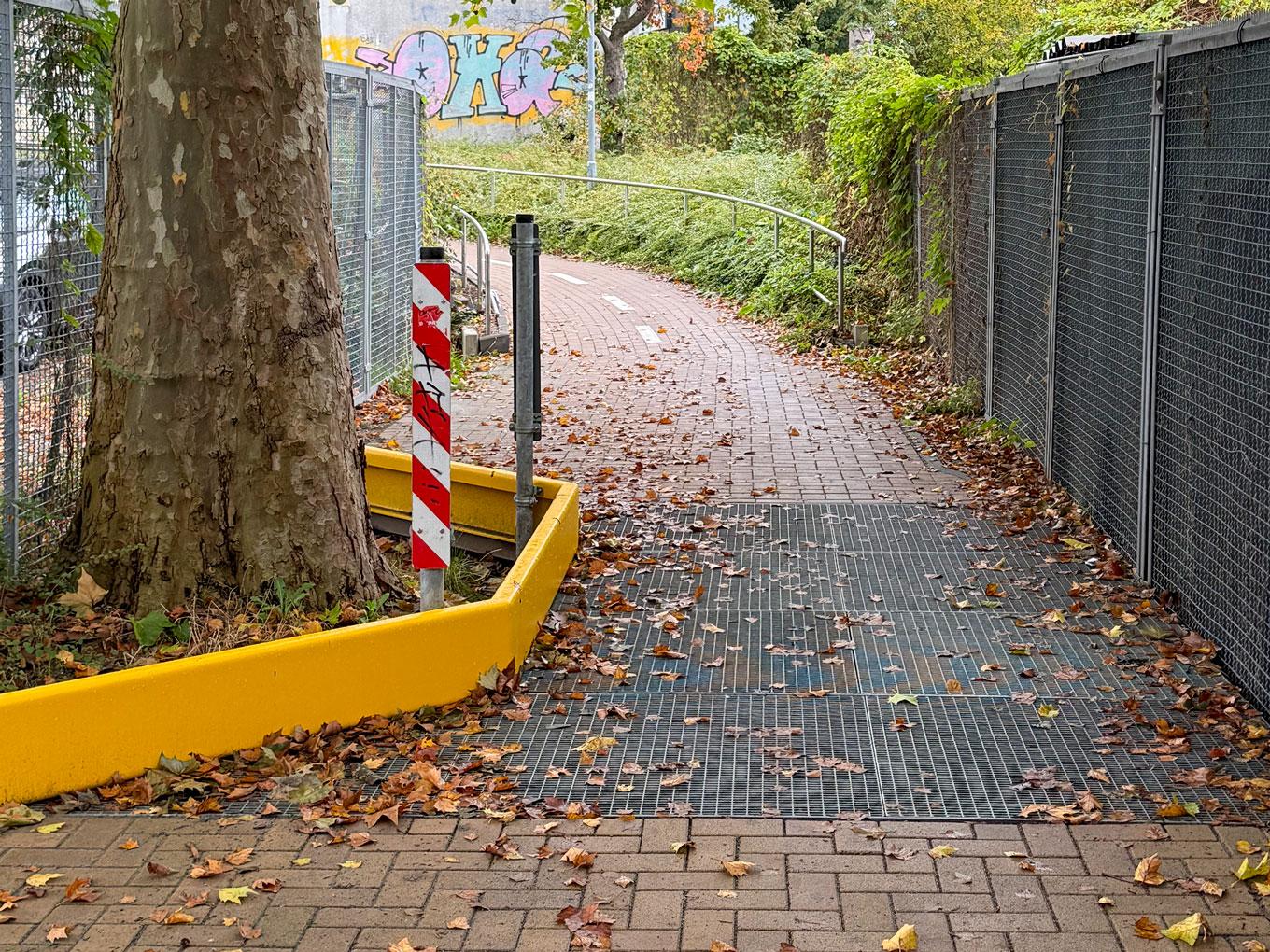 Referenz: Ringgleis, Braunschweig, Radweg mit ArborGrid Wurzelbrücke