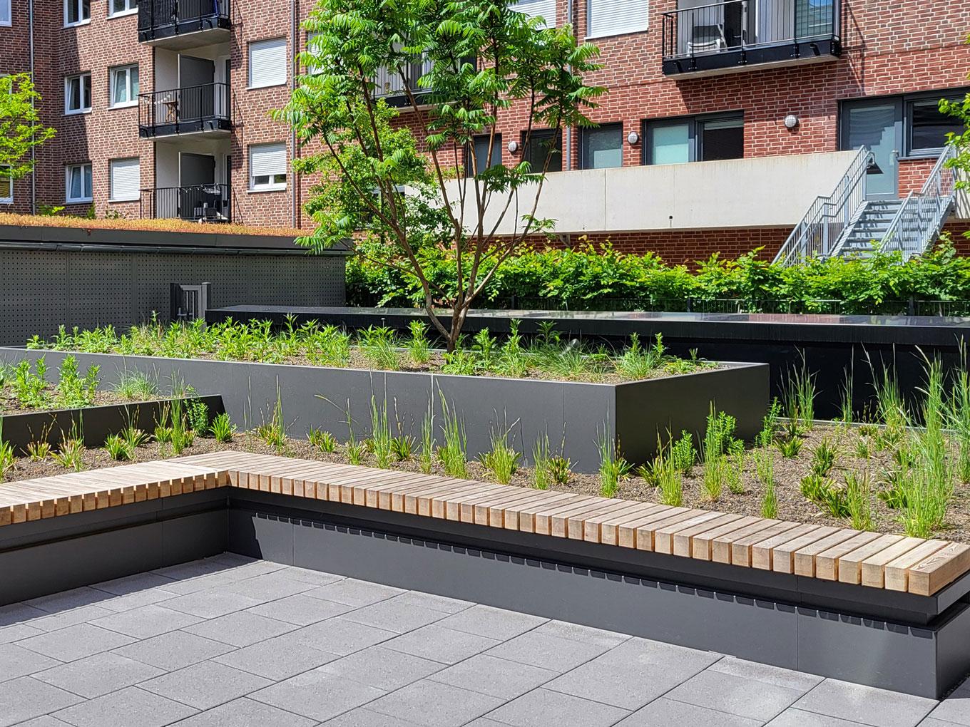 Referenz: ZDD, Düsseldorf, Shape Hochbeete